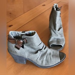 🌞SUMMER SALE🌞 Blowfish Khaki Open Toe Booties